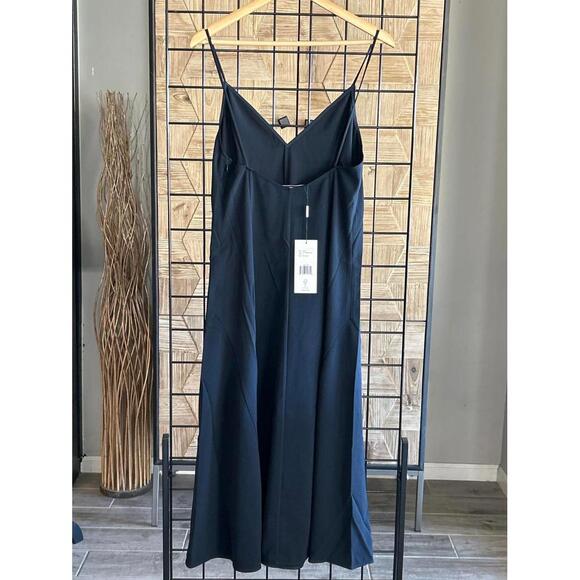 NWT Thakoon Womens Slip Dress 8 Midnight Navy Midi V Neck Sleeveless - Picture 4 of 7